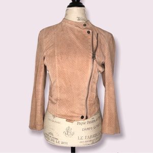 Top Shop Moto Leather Suede Jacket 8